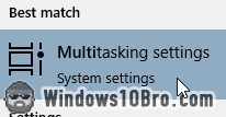 Access multitasking settings