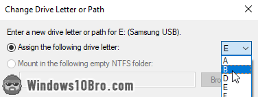 Assign a new letter to your drive