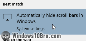 Automatically hide scrollbars in Windows