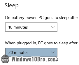 Change how long to wait before sleep mode