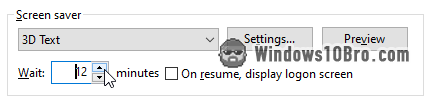 Change the number of minutes to wait for screensaver