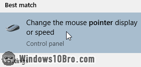Change the mouse pointer display or speed