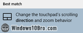 Change the trackpad's default scrolling direction