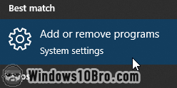 Click 'Add or remove programs' in the start menu
