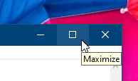 Click to maximize the current window