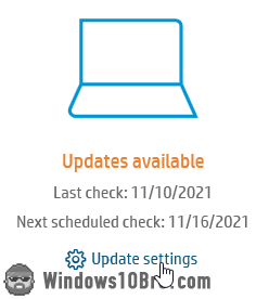 Configure HP Support Assistant update-checks