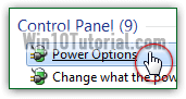 Configure power options in Windows 7 / 10