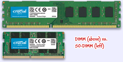 DIMM vs. SO-DIMM RAM sticks