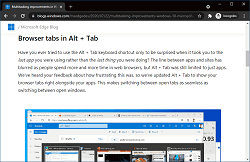 Edge browser blog post about Alt+Tab