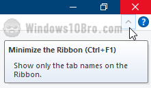 Expand or minimize the File Explorer ribbon