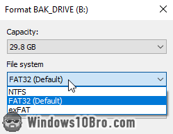 FAT32 only supports uppercase drive names