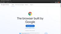 Google's Chrome web browser (homepage)
