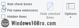 Hide file checkboxes in Explorer
