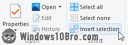 Invert the file selection in Explorer
