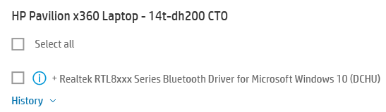 New Bluetooth driver available for this laptop
