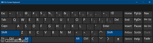 On-screen keyboard