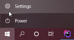 Open the Settings app from the start menu