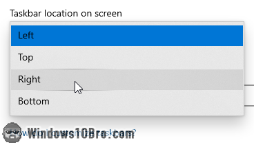 Pick a new location for your taskbar