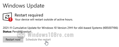 Postpone when Windows *installs* an update