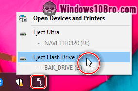 Safely eject a USB drive before removing it!