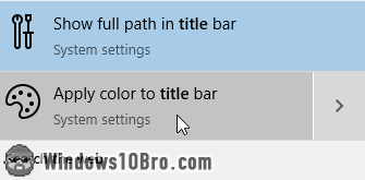 Search for title-bar settings