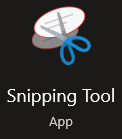 Snipping Tool app icon in the start menu