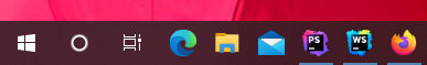 Taskbar without search box or search icon