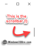 Thin / hidden scrollbar in Windows 10