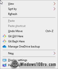 Underlined shortcuts in context menus