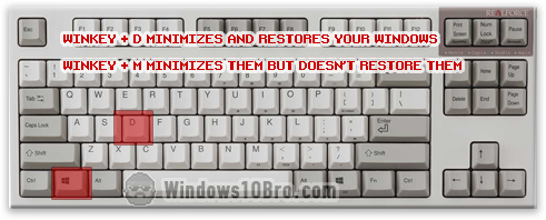 Use a keyboard shortcut to show your desktop