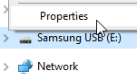 View or edit a USB drive's properties
